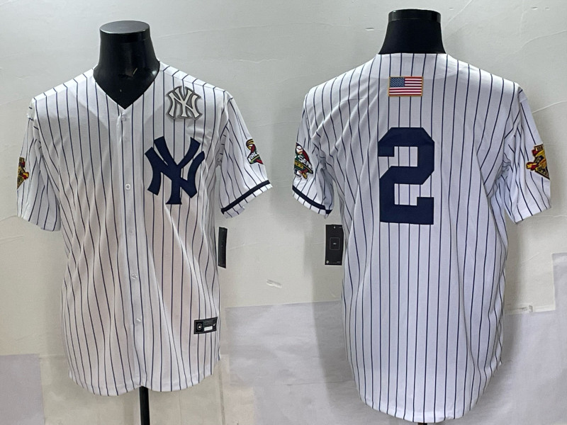 Men New York Yankees #2 white MLB 2025 Nike jersey 013->san francisco 49ers->NFL Jersey